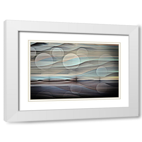 Alien Horizon R White Modern Wood Framed Art Print with Double Matting by Manlove, David
