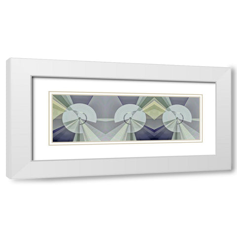 3 Tubes White Modern Wood Framed Art Print with Double Matting by Manlove, David