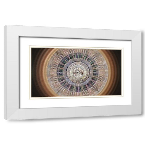 Gemstone Paradise 2 White Modern Wood Framed Art Print with Double Matting by Manlove, David