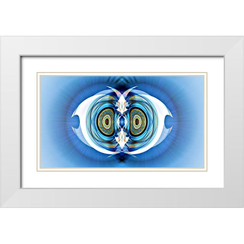Introspection R White Modern Wood Framed Art Print with Double Matting by Manlove, David