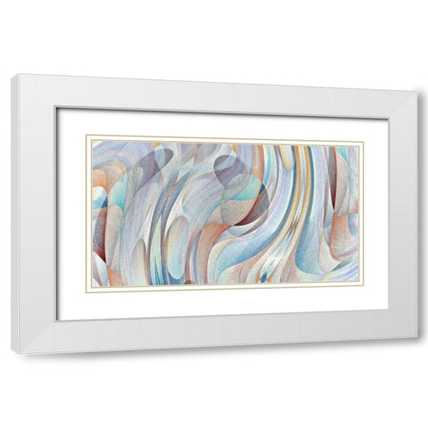 Non Objective Iridescence White Modern Wood Framed Art Print with Double Matting by Manlove, David