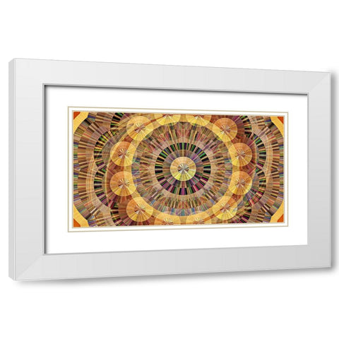 Round Table Revolver White Modern Wood Framed Art Print with Double Matting by Manlove, David