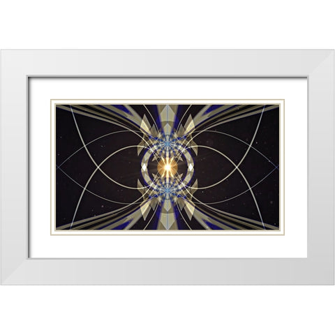 Arc Welder White Modern Wood Framed Art Print with Double Matting by Manlove, David