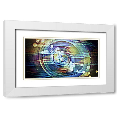 Aurora Oil Nebula 3 White Modern Wood Framed Art Print with Double Matting by Manlove, David