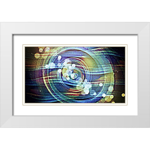 Aurora Oil Nebula 3 White Modern Wood Framed Art Print with Double Matting by Manlove, David