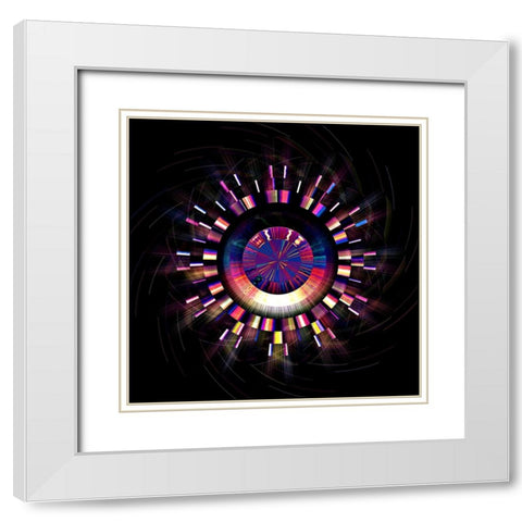 Bronze Electric 3 White Modern Wood Framed Art Print with Double Matting by Manlove, David