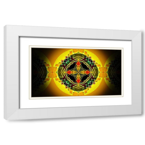 Circle of Fire 2 White Modern Wood Framed Art Print with Double Matting by Manlove, David