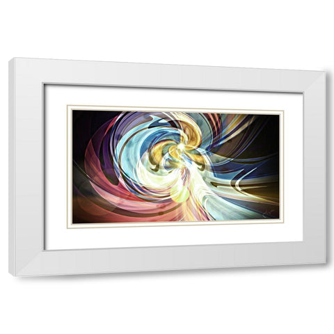 Coalescence A White Modern Wood Framed Art Print with Double Matting by Manlove, David
