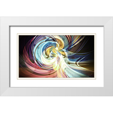 Coalescence A White Modern Wood Framed Art Print with Double Matting by Manlove, David