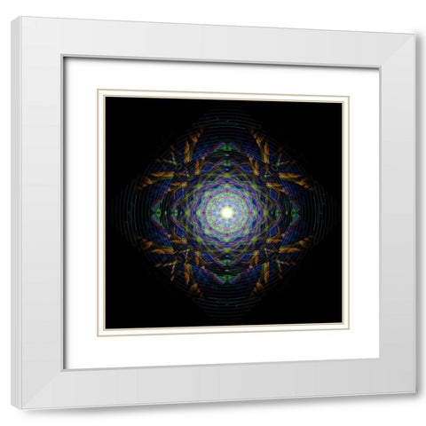 Dream Catcher 4 White Modern Wood Framed Art Print with Double Matting by Manlove, David