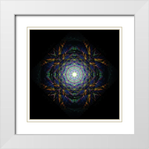 Dream Catcher 4 White Modern Wood Framed Art Print with Double Matting by Manlove, David