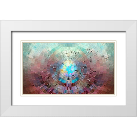 First Light 6 White Modern Wood Framed Art Print with Double Matting by Manlove, David