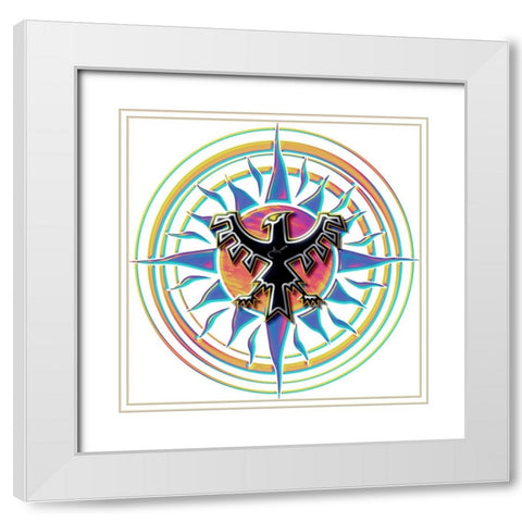 Phoenix Sun White Modern Wood Framed Art Print with Double Matting by Manlove, David