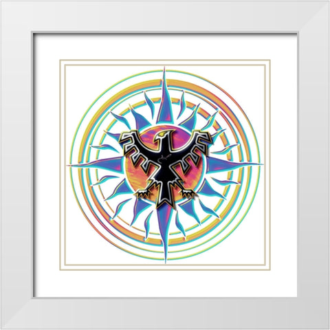Phoenix Sun White Modern Wood Framed Art Print with Double Matting by Manlove, David