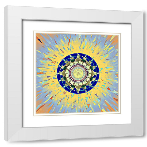 Sun Spots 5a White Modern Wood Framed Art Print with Double Matting by Manlove, David