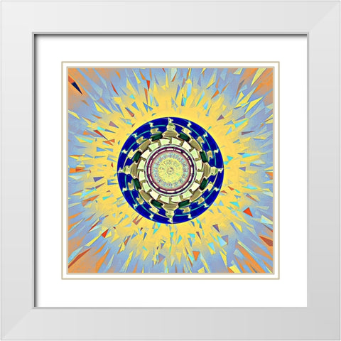 Sun Spots 5a White Modern Wood Framed Art Print with Double Matting by Manlove, David