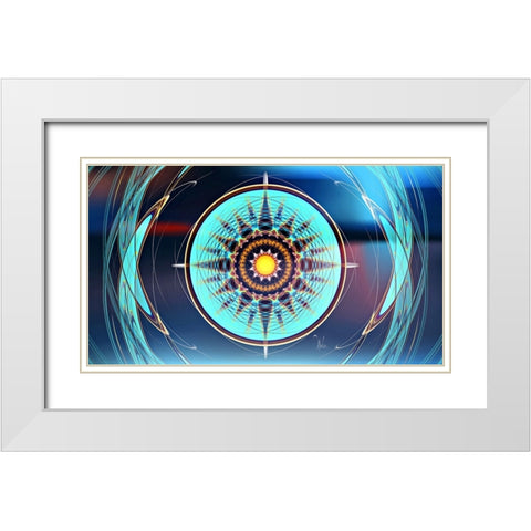 Wild Iris D2signed White Modern Wood Framed Art Print with Double Matting by Manlove, David