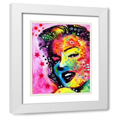 Marilyn 2 White Modern Wood Framed Art Print with Double Matting by Dean Russo Collection