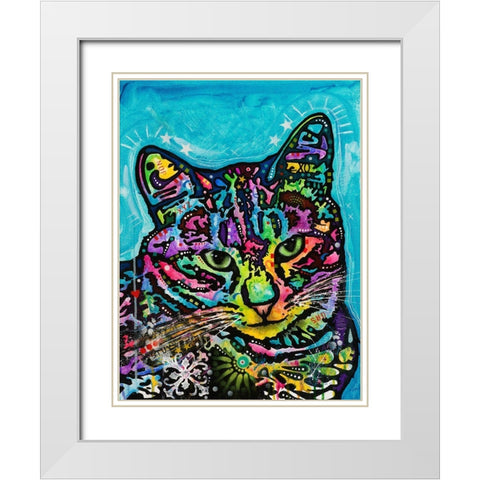 Kismet White Modern Wood Framed Art Print with Double Matting by Dean Russo Collection