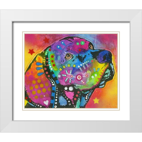 Psychedelic Lab White Modern Wood Framed Art Print with Double Matting by Dean Russo Collection