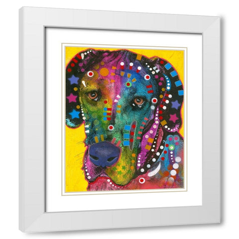 The Beggar  White Modern Wood Framed Art Print with Double Matting by Dean Russo Collection