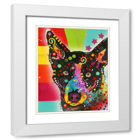 Now? White Modern Wood Framed Art Print with Double Matting by Dean Russo Collection