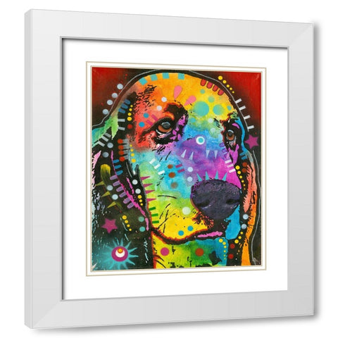 Waffles White Modern Wood Framed Art Print with Double Matting by Dean Russo Collection