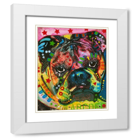 Determined White Modern Wood Framed Art Print with Double Matting by Dean Russo Collection