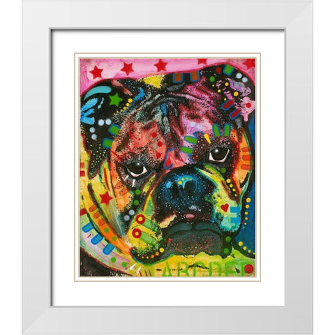 Determined White Modern Wood Framed Art Print with Double Matting by Dean Russo Collection