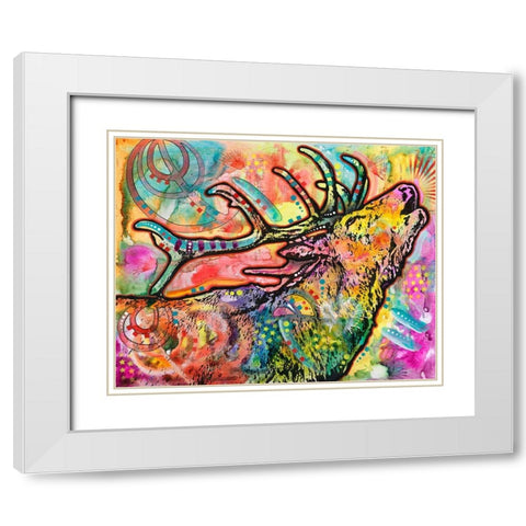 Call of the wild White Modern Wood Framed Art Print with Double Matting by Dean Russo Collection