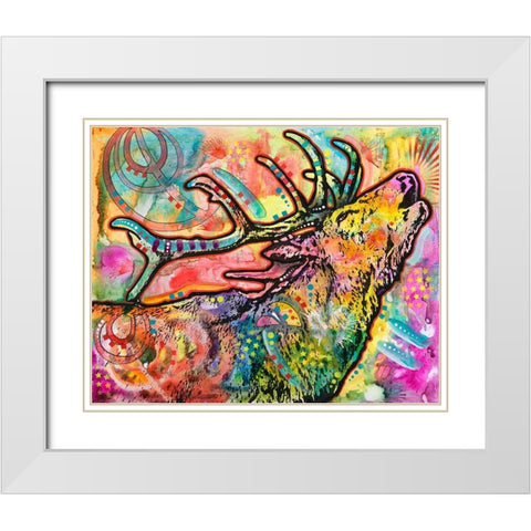 Call of the wild White Modern Wood Framed Art Print with Double Matting by Dean Russo Collection