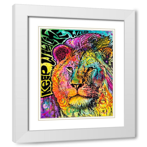 Keep the Wildlife Wild White Modern Wood Framed Art Print with Double Matting by Dean Russo Collection