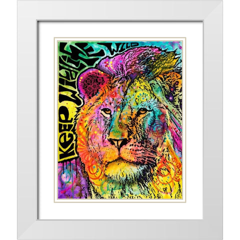 Keep the Wildlife Wild White Modern Wood Framed Art Print with Double Matting by Dean Russo Collection