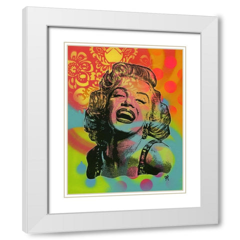 Guffaw Marilyn White Modern Wood Framed Art Print with Double Matting by Dean Russo Collection