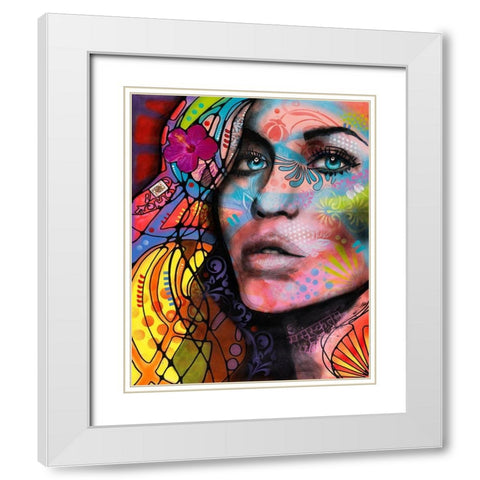 Queen White Modern Wood Framed Art Print with Double Matting by Dean Russo Collection