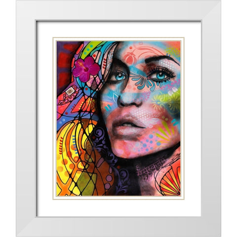Queen White Modern Wood Framed Art Print with Double Matting by Dean Russo Collection