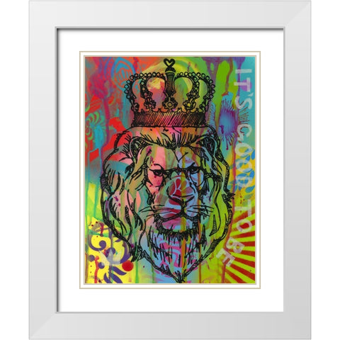 Its good to be the king White Modern Wood Framed Art Print with Double Matting by Dean Russo Collection
