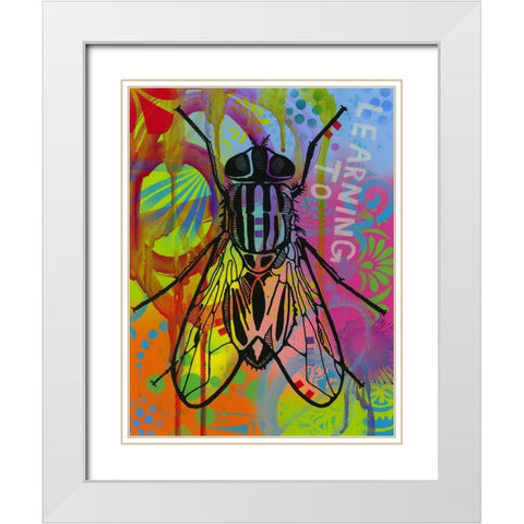 Leaning to Fly White Modern Wood Framed Art Print with Double Matting by Dean Russo Collection