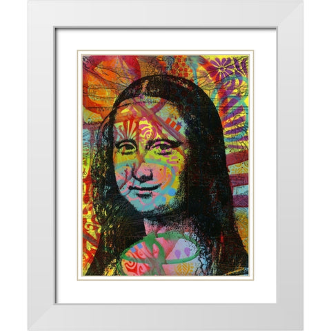Monas Portrait White Modern Wood Framed Art Print with Double Matting by Dean Russo Collection