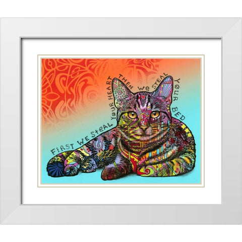 Steal Your Bed White Modern Wood Framed Art Print with Double Matting by Dean Russo Collection