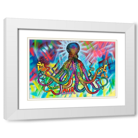 Save Our Seas White Modern Wood Framed Art Print with Double Matting by Dean Russo Collection
