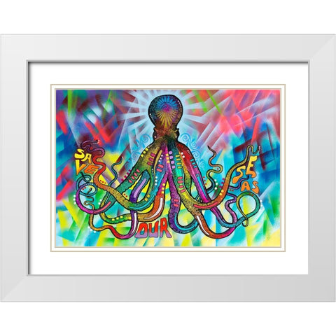 Save Our Seas White Modern Wood Framed Art Print with Double Matting by Dean Russo Collection