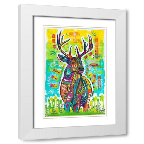 Buck Mondays White Modern Wood Framed Art Print with Double Matting by Dean Russo Collection