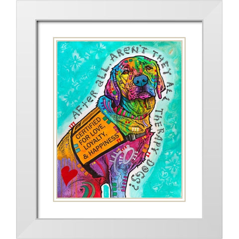 Certified For Love White Modern Wood Framed Art Print with Double Matting by Dean Russo Collection