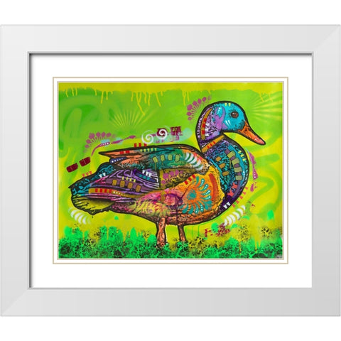Electric Duck White Modern Wood Framed Art Print with Double Matting by Dean Russo Collection