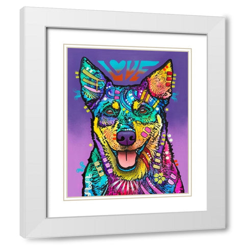 Rocky White Modern Wood Framed Art Print with Double Matting by Dean Russo Collection