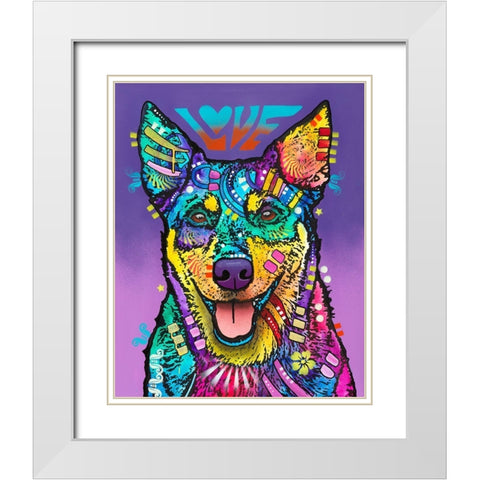 Rocky White Modern Wood Framed Art Print with Double Matting by Dean Russo Collection