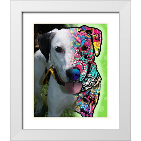 Liz Hirth White Modern Wood Framed Art Print with Double Matting by Dean Russo Collection