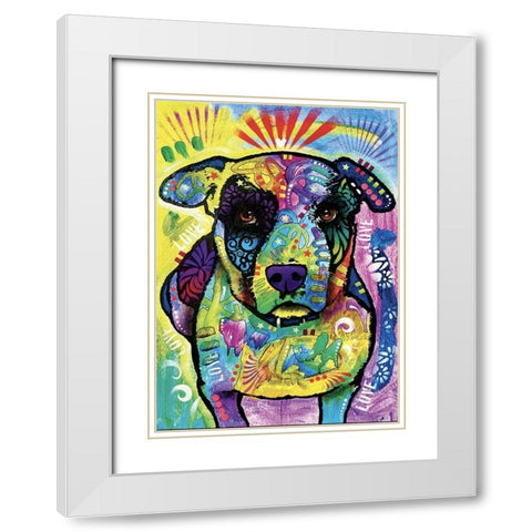 Lucky White Modern Wood Framed Art Print with Double Matting by Dean Russo Collection