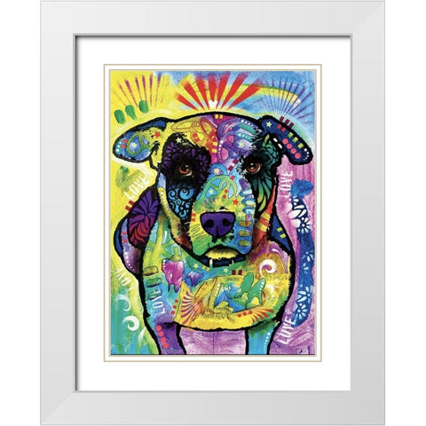 Lucky White Modern Wood Framed Art Print with Double Matting by Dean Russo Collection